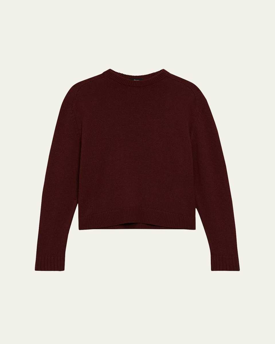 Cashmere Cropped Crewneck Sweater